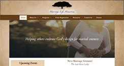 Desktop Screenshot of marriagelifeministries.com